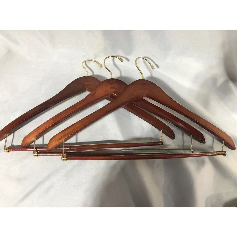 Macy's(3), Nordstrom(1) & Neiman Marcus(1) & 1 unbranded Wooden Hangers Lot of 6
